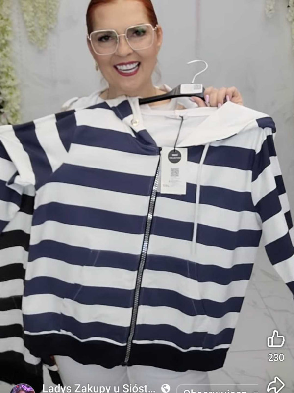 BLUZA ROZPINANA PASY