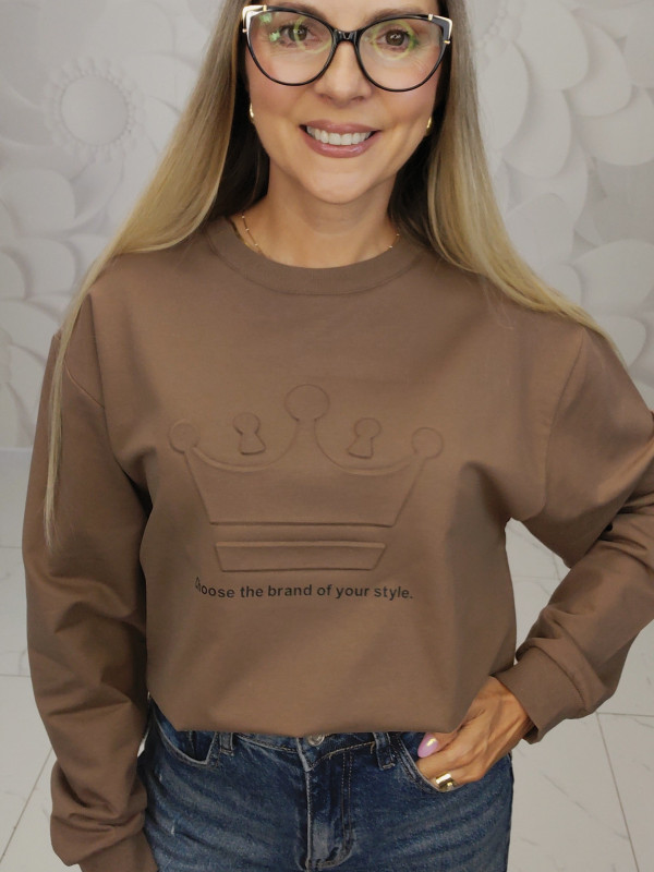 BLUZA Z KORONĄ