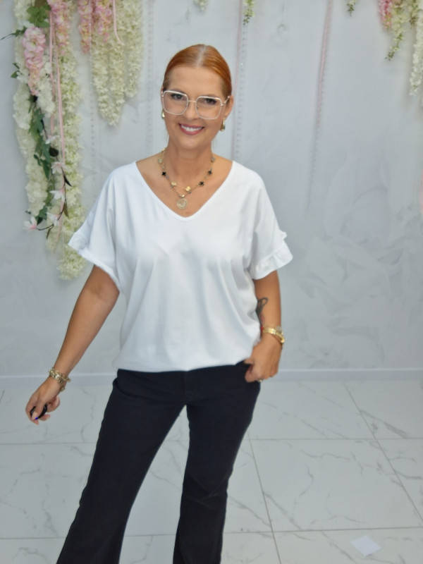 BLUZKA RĘKAW FALBANKA