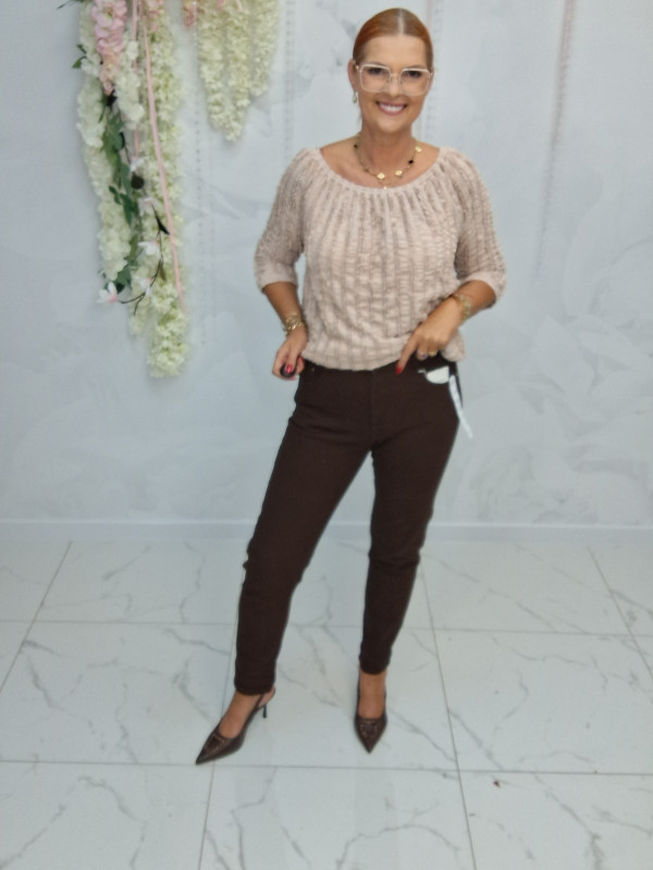 SPODNIE MOM FIT