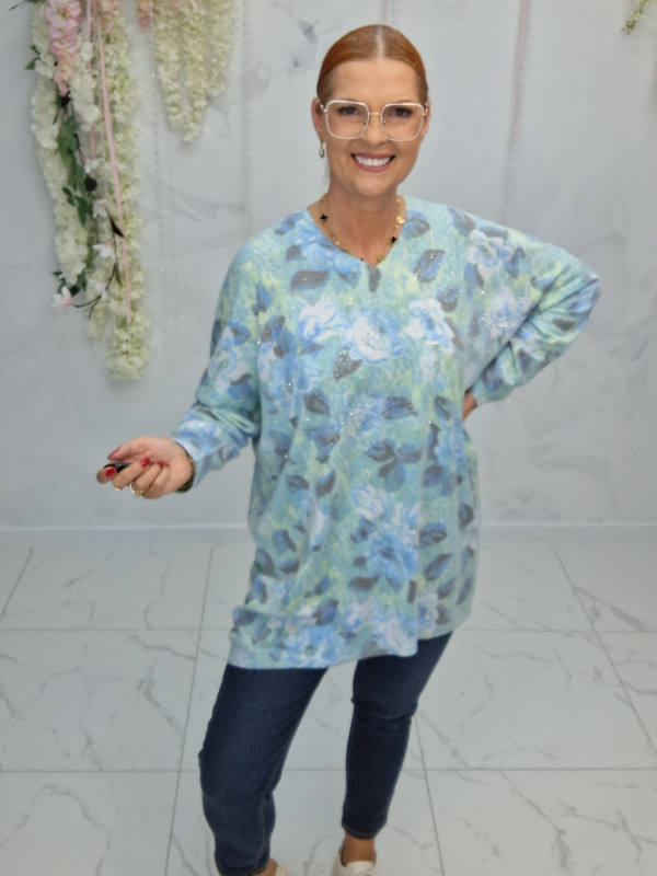 SWETER KWIATY
