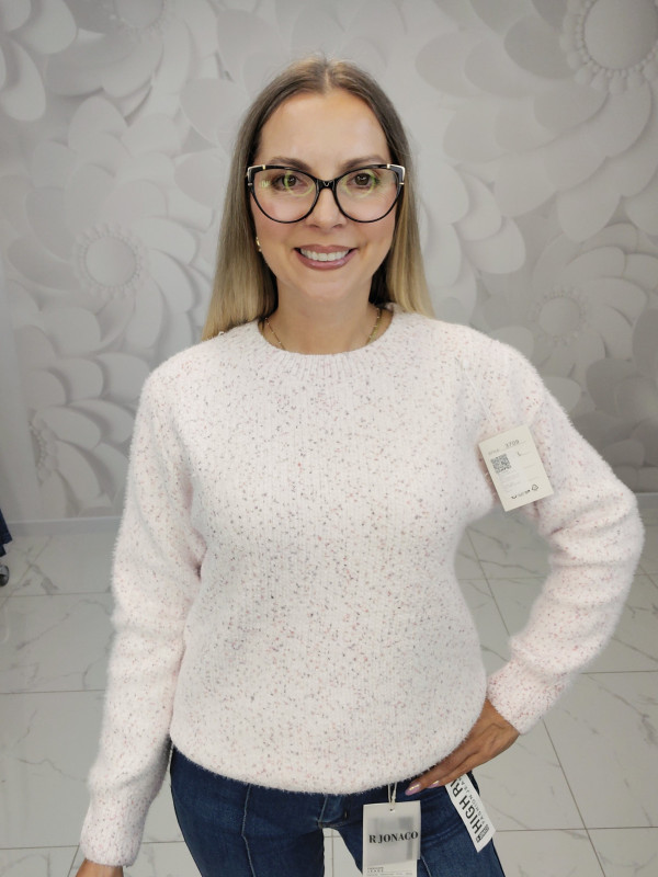 SWETER MELANŻOWY