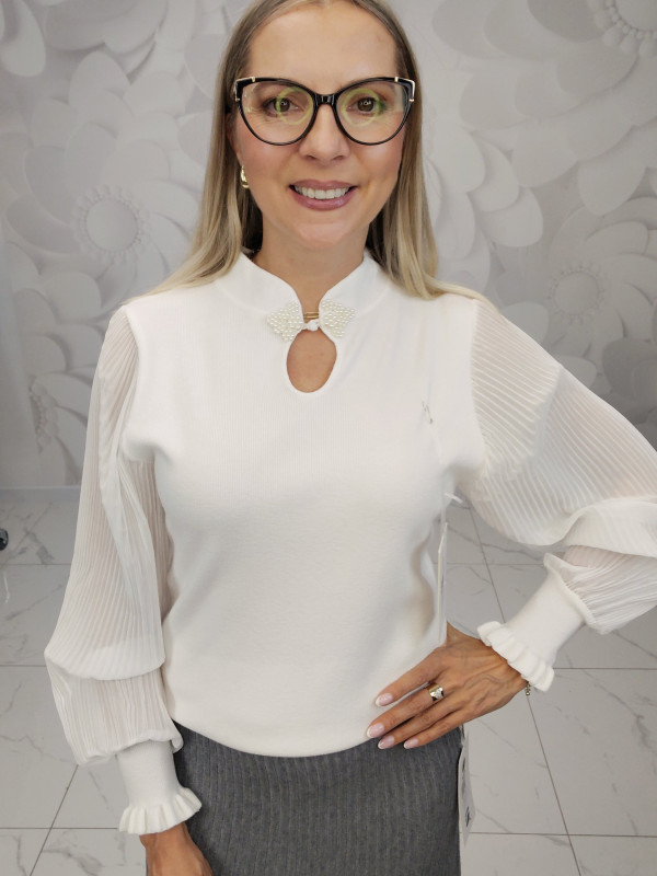 SWETER DEKOLT ŁEZKA