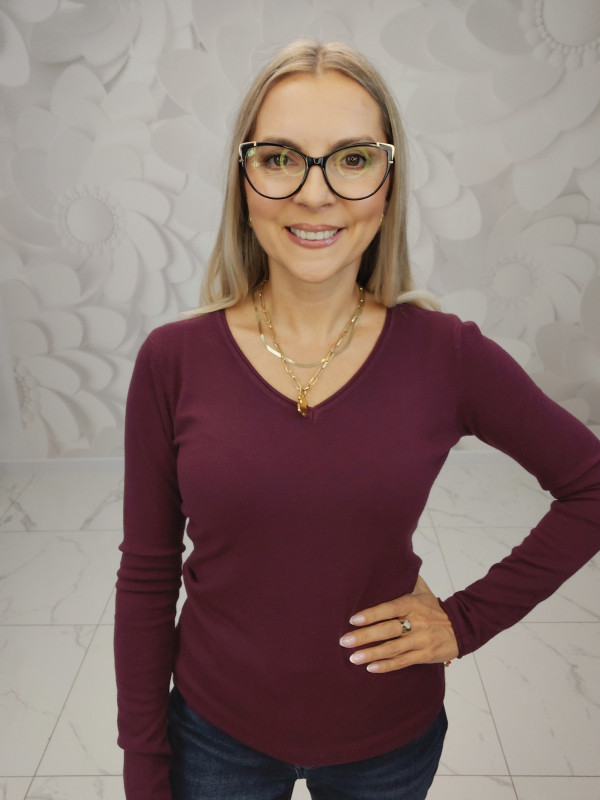 SWETER DEKOLT SEREK
