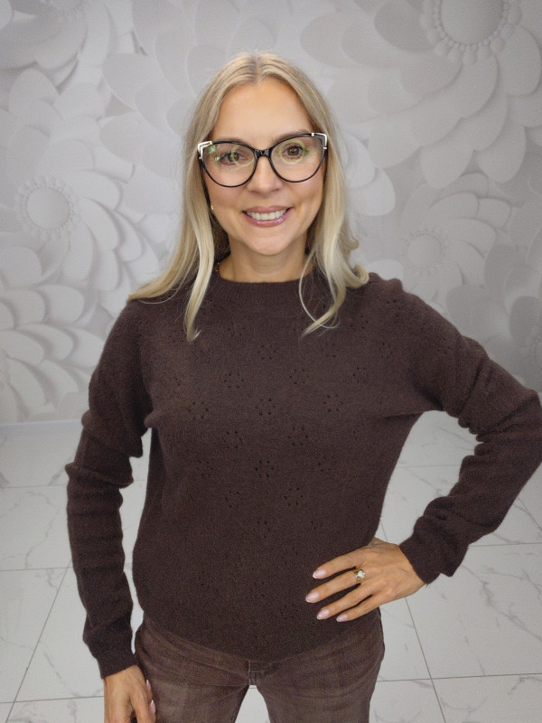 SWETER AŻUROWY ALPAKA