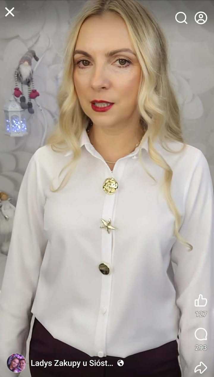 Koszula elegancka broszki